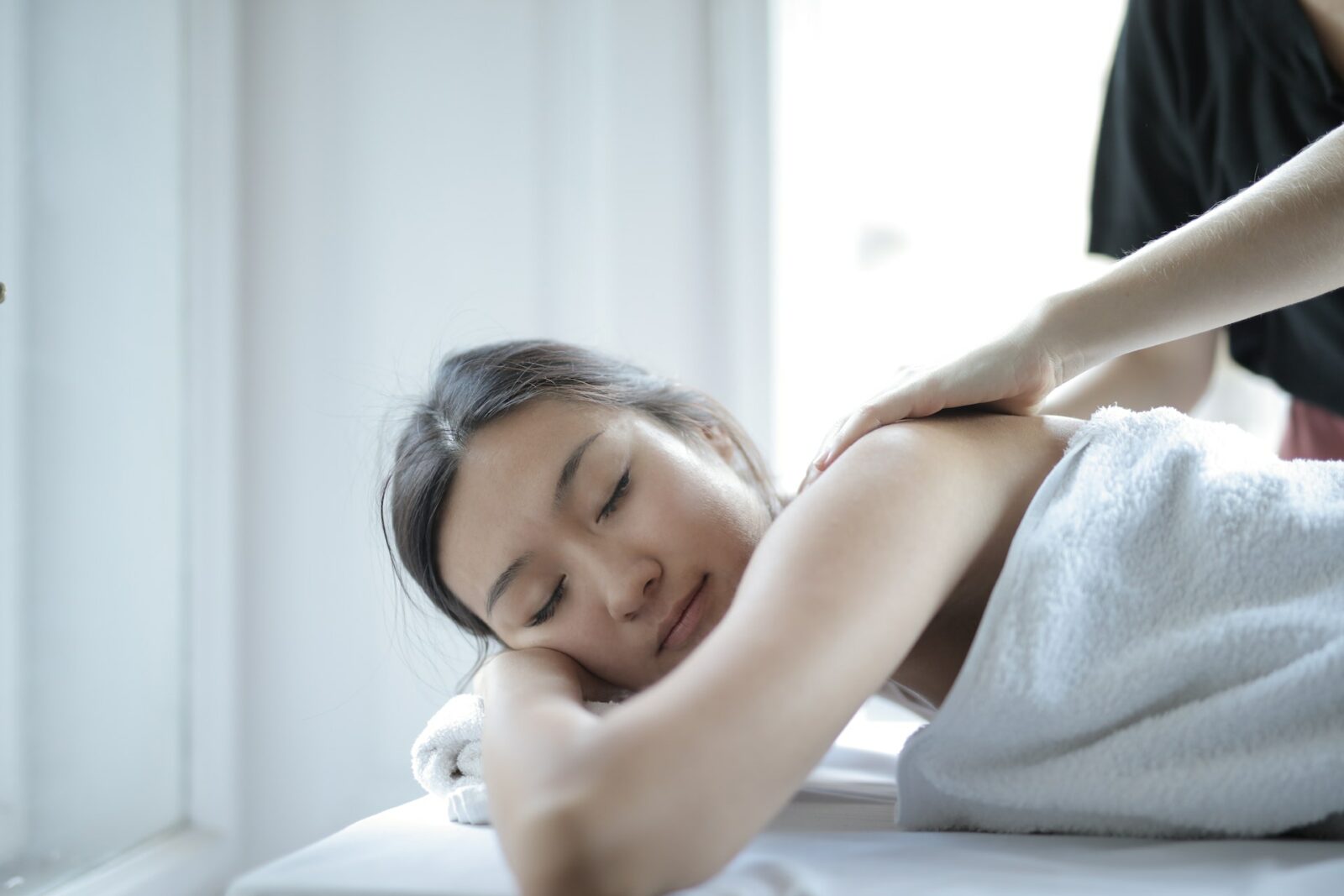 a woman getting a massage